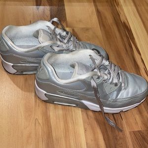 Silver Nike Air Maxs